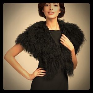 Talbots Fabulous Mongolian Lamb Shrug